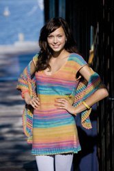 Cotton Bamboo Batik tunika ja pitsihuivi
